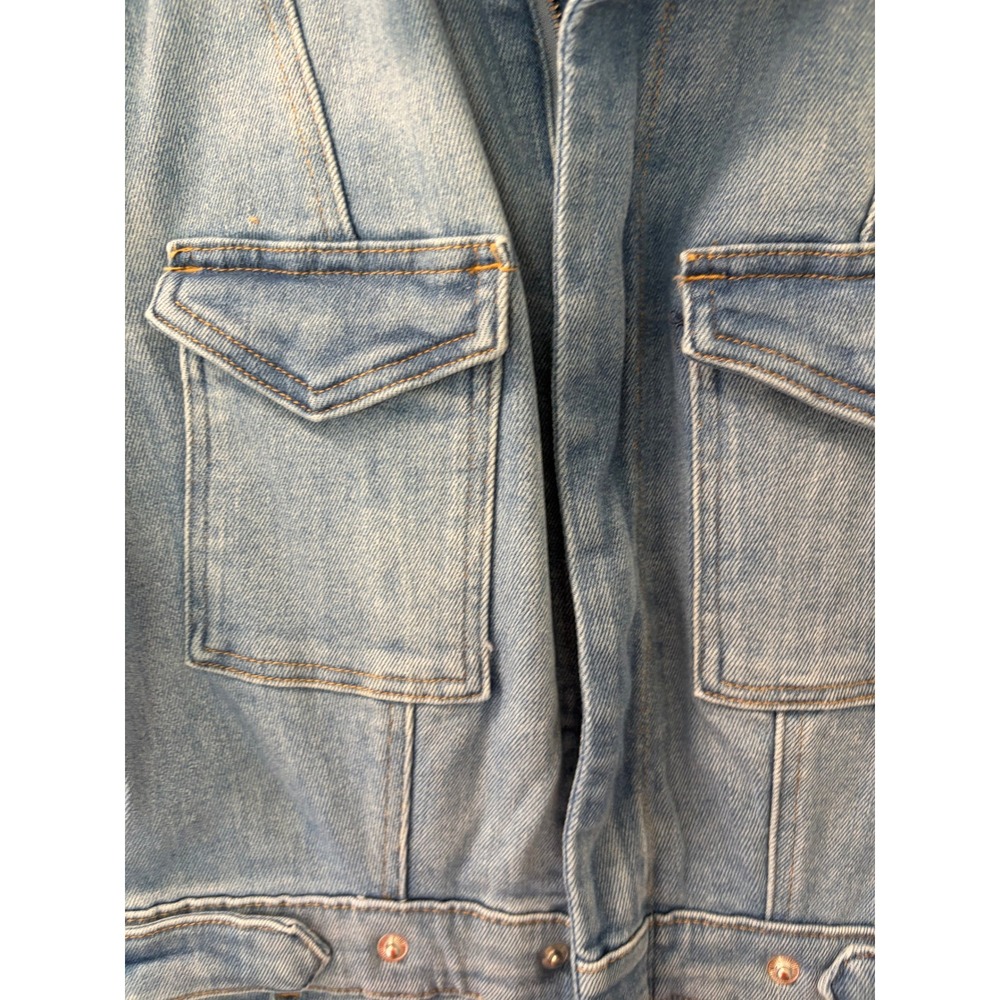 Good American Denim Jumpsuit Womens M Light Wash Utility Boilersuit GMJS731SO - Picture 8 of 8